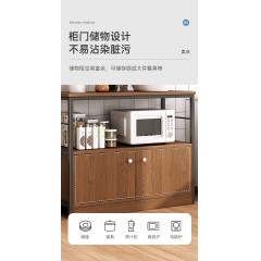 亿家达厨房收纳置物架落地多层家用微波炉置物架子多功能碗碟橱柜储物柜